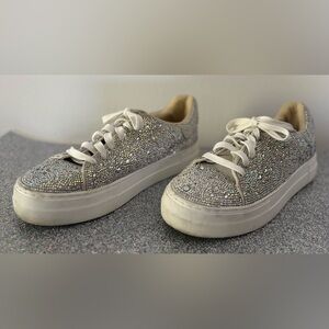 Betsey Johnson Sidny Crystal Pave Platform Sneaker